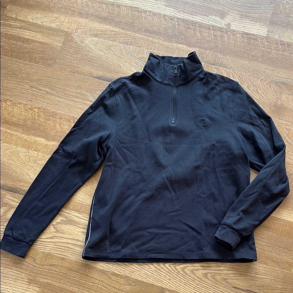 Burberry Navy Quarter-Zip Pullover